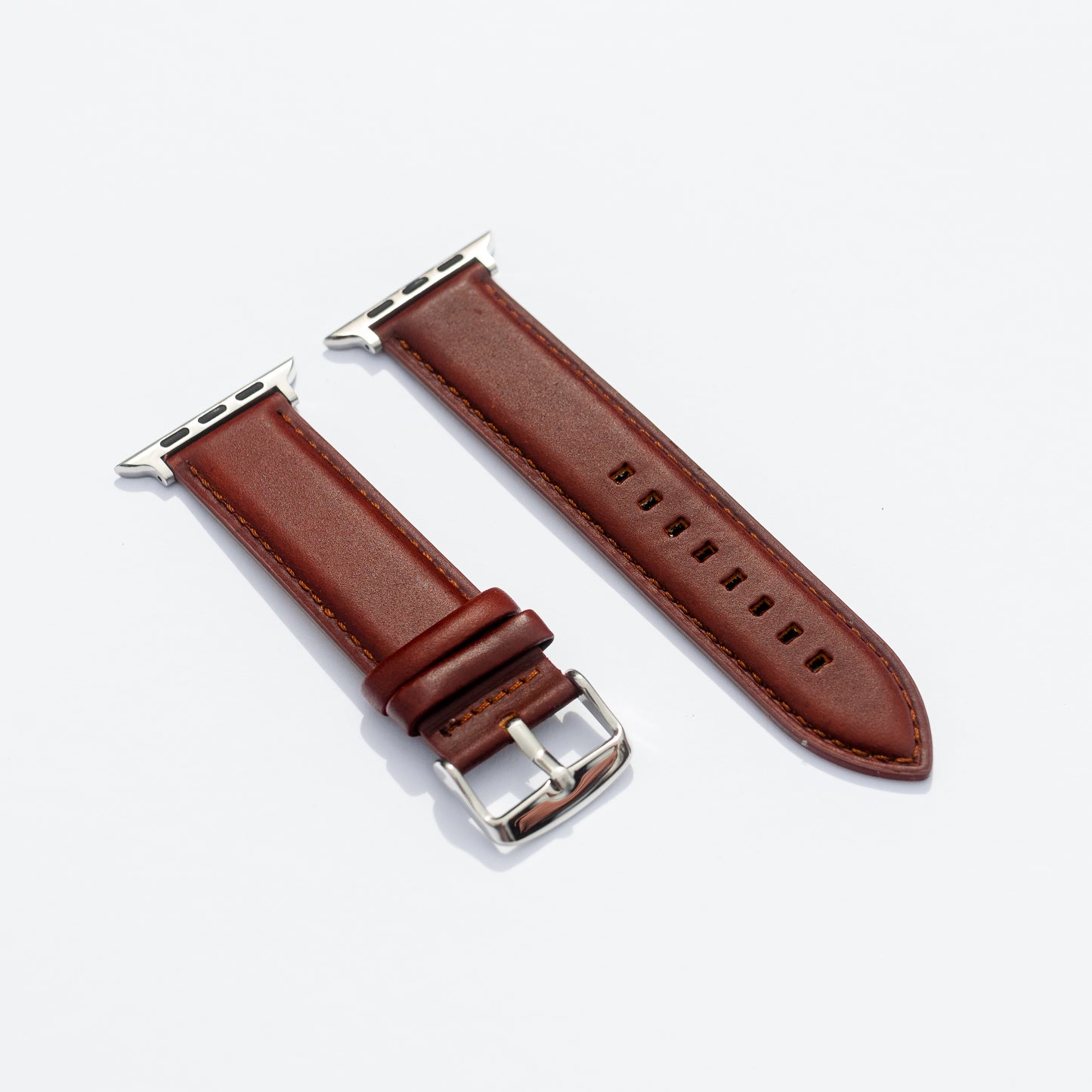 Donkerbruin leren Apple Watch horlogebandje